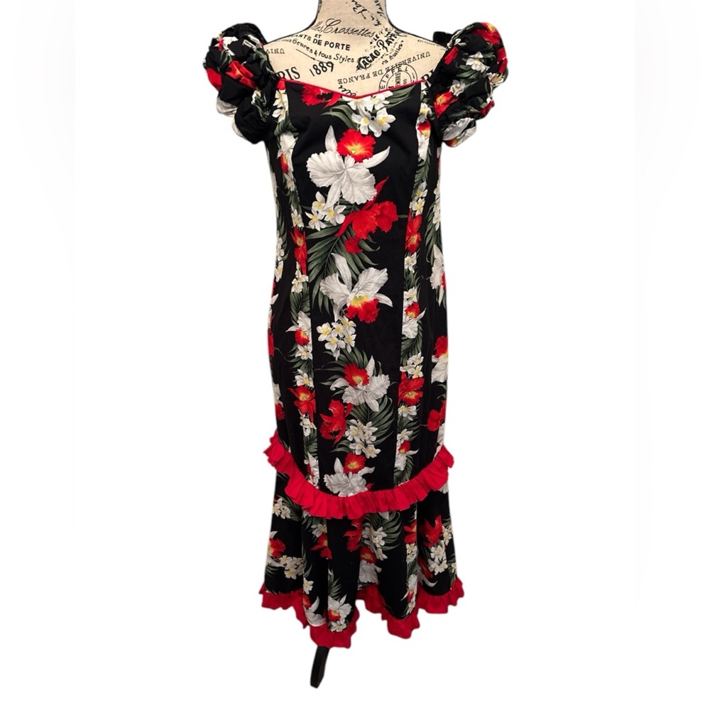 Lavahut Floral Off-Shoulder Dress with Ruffle Details